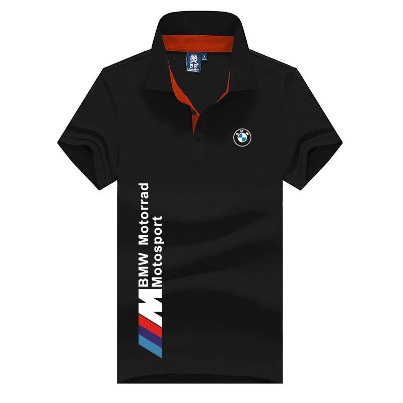 2022 Polo BMW Motorrad Motorsport Homme Col Contrasté Coton Manche Courte